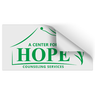 7-1/2 x 3-3/4 inch bumper sticker with custom imprint.