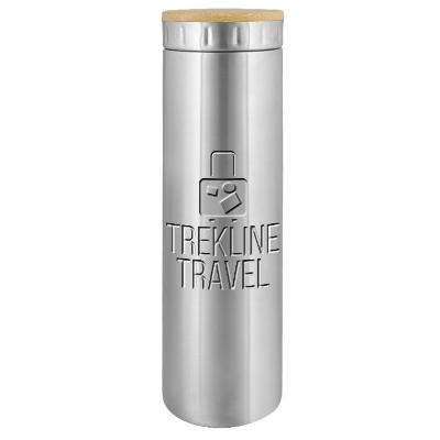 Stainless water bottle with custom engraved imprint in 20 oz.