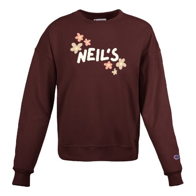 Full Color Custom Maroon Ladies Sweatshirt