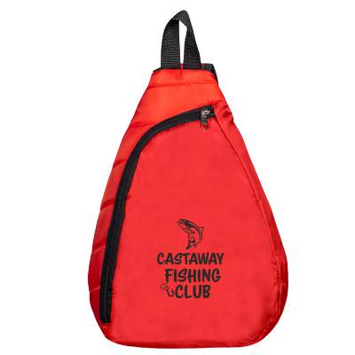 Blank red backpack.