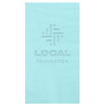 3Ply tissue orange debossed guest towel napkins printed.