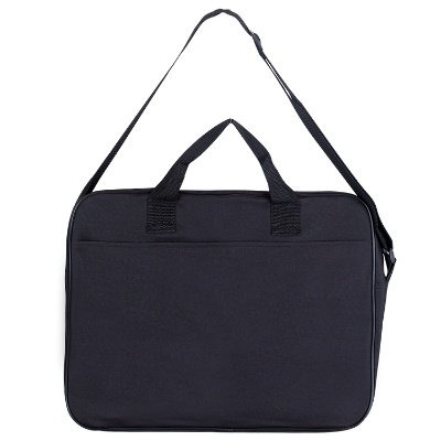 Polyester black classic travel briefcase blank.