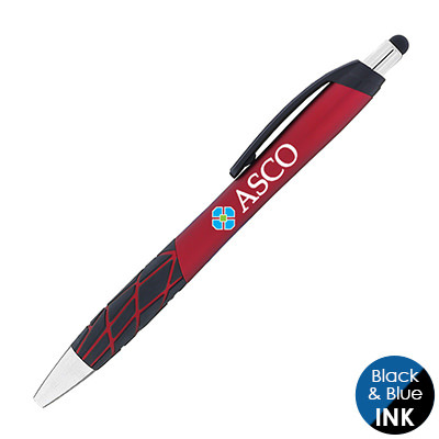 Custom full-color stylus pen with grip.