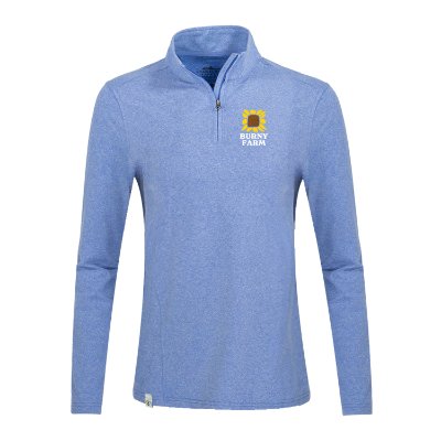 Ladies Personalized Full Color Light Blue Quarter-Zip