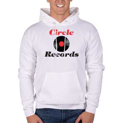 Customized white blended hoodied with cusom logo