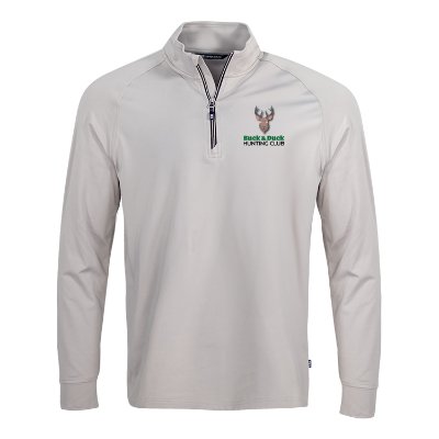Grey Personalzied Quarter-Zip Pullover