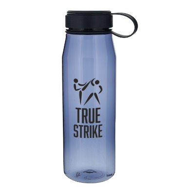 Tidal blue sports bottle with custom logo in 33 oz.
