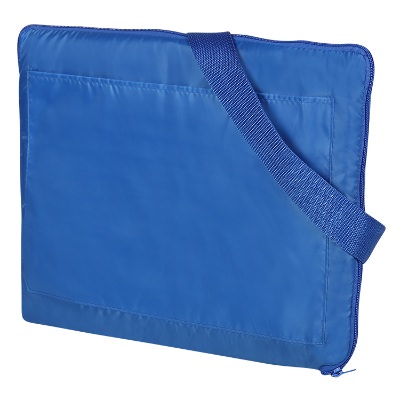 Reversible blue and black blanket.