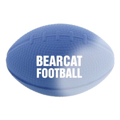Foam green to yellow mood football squeezie with customized print.