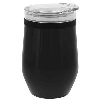 Blank glass tumbler with custom logo