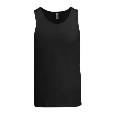 Blank black adult tank top.