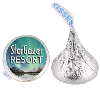 Hershey's kisses candy with full color imprint.