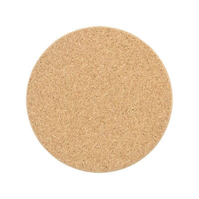 Fine grain cork dual thickness circle coaster blank.