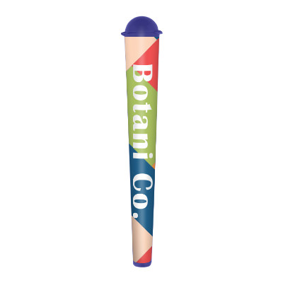 Blue storage cone with custom full color imprint on label.