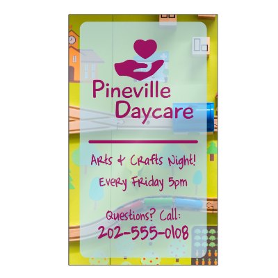 5 x 8-1/2 inch magnet square corners with full color imprint.