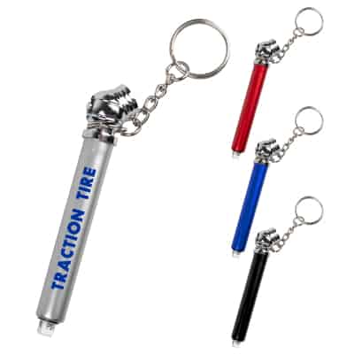 Customized metal tire gauge with your logo.
