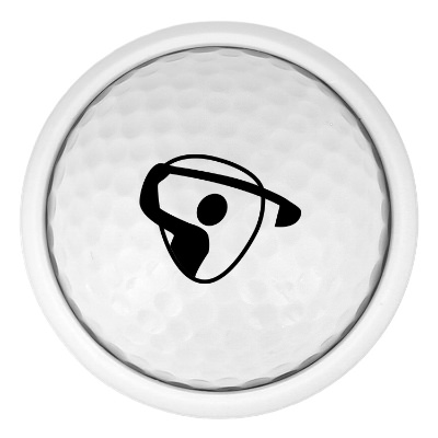 White plastic massager with a personalzied imprint.