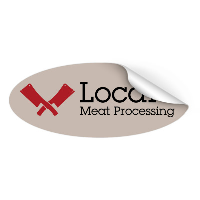 Full color printed oval sticker