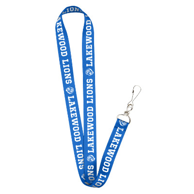 3/4 inch satin polyester dye-sublimated economy lanyard with custom imprint.