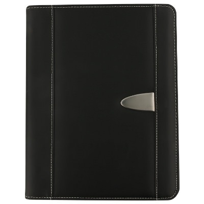 Black leather padfolio.