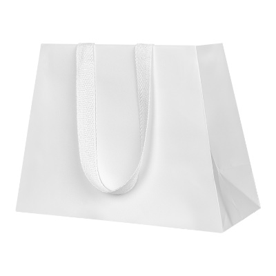 Paper black matte foil stamped recyclable eurotote bag blank.