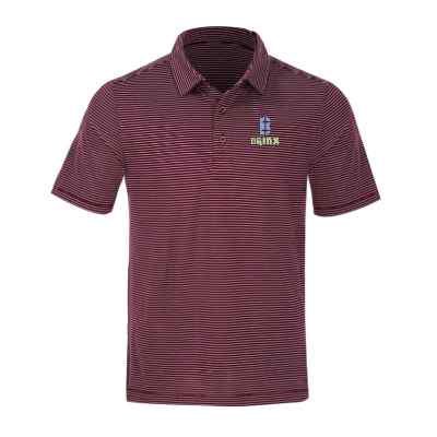 Bordeaux polo with custom embroidered logo.