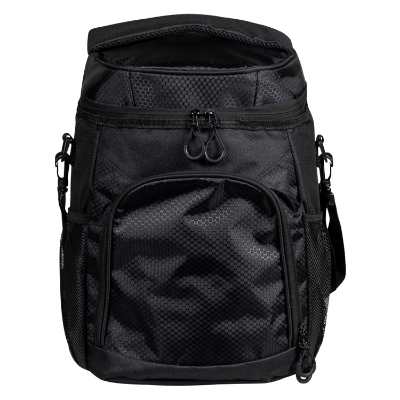 Blank black backpack cooler.