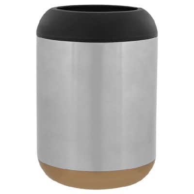 Stainless steel silver kit can cooler blank.