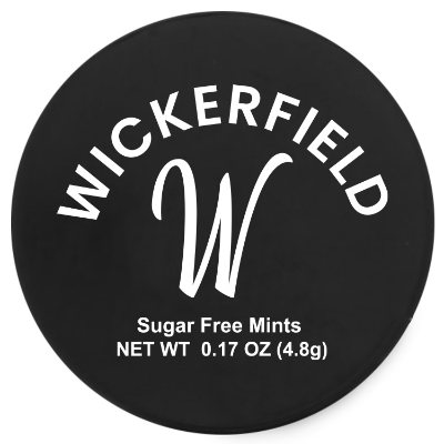 Black mini klick mint tin imprinted.