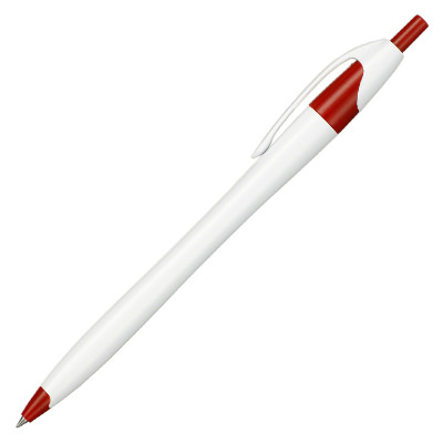 Blank plastic click pens.