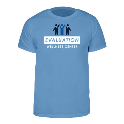 Full color customized 100% cotton denim blue short sleeve shirt.
