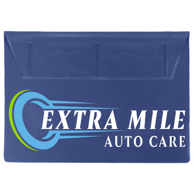 Large plastic auto document holder with custom full color imprint.