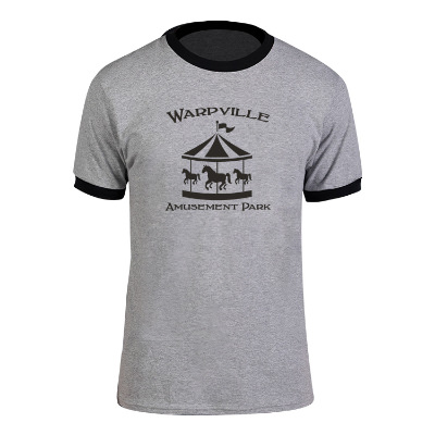 Custom athletic heather with jet black t-shirt with logo.
