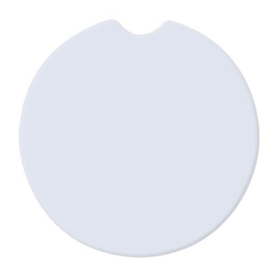 Blank stone white absorbent coaster.