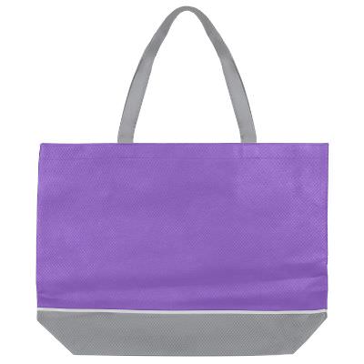 Polypropylene purple worker tote blank.