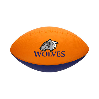 Orange with blue foam custom football