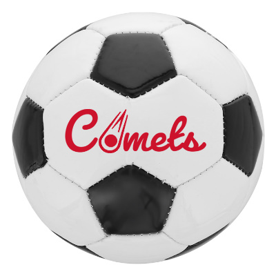 White with black leather customized soccer ball