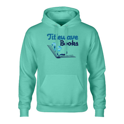 Personalized blue fleece hoodie with custom logo