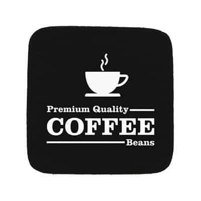Foam black square customized coaster.