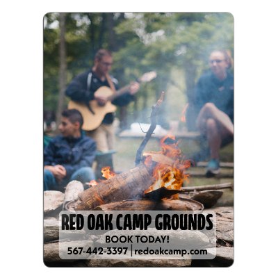 6x8 inch magnet with full color imprint.