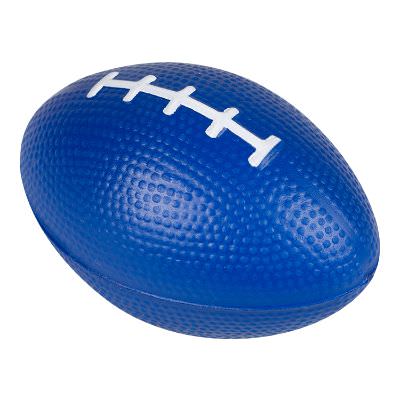 Blank blue football squishy available for wholesale.