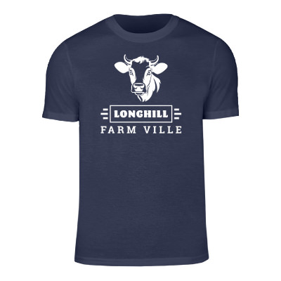 Customizable strong navy t-shirt with logo.