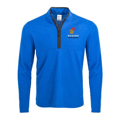 Blue Custom Embroidered Quarter-Zip