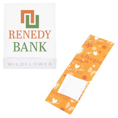 White paper custom matchbook.