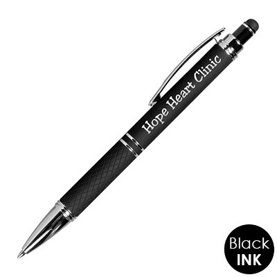 Colorful metal pens with custom imprint.