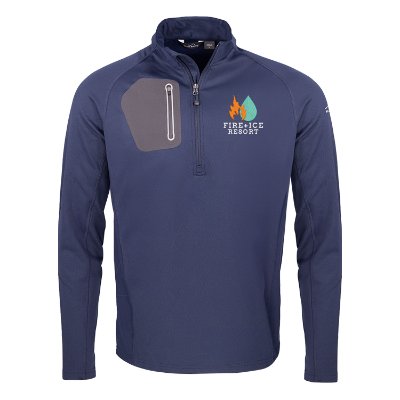 Ladies Blue Custom Embroidered Quarter-Zip