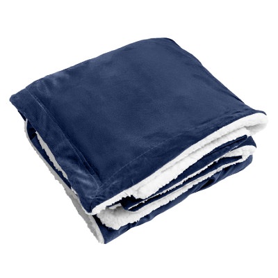 Blank black sherpa blanket.