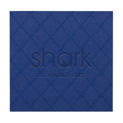 2Ply tissue blue diamond debossed cocktail napkins promotional.