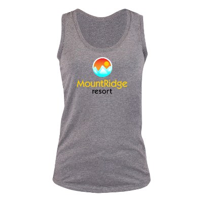 Grey frost racerback full color tank top.