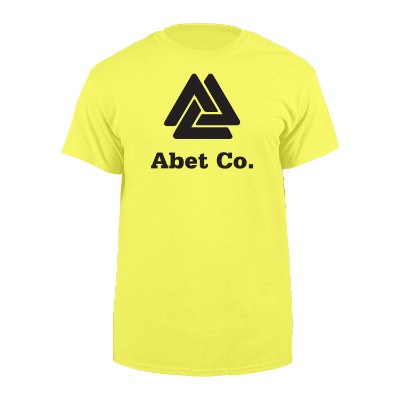 Safety green cotton poly customized t shirt.